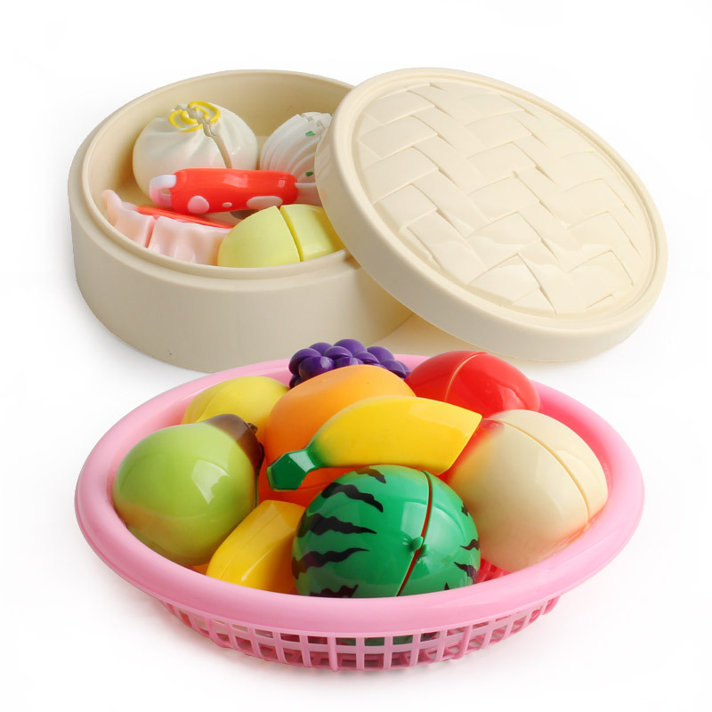 Juguetes de corte de frutas para niños jugar casa cocina combinación verduras corte de pastel para niños corte de música traje fabricante en stock