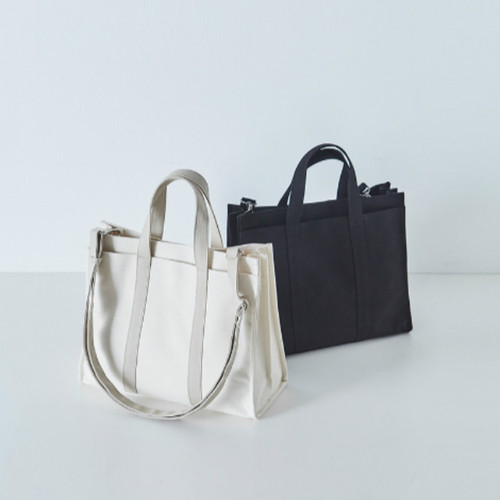 Canvas bag women's ulzzang student fashion business single shoulder large capacity multi-compartment cotton messenger bag handbag