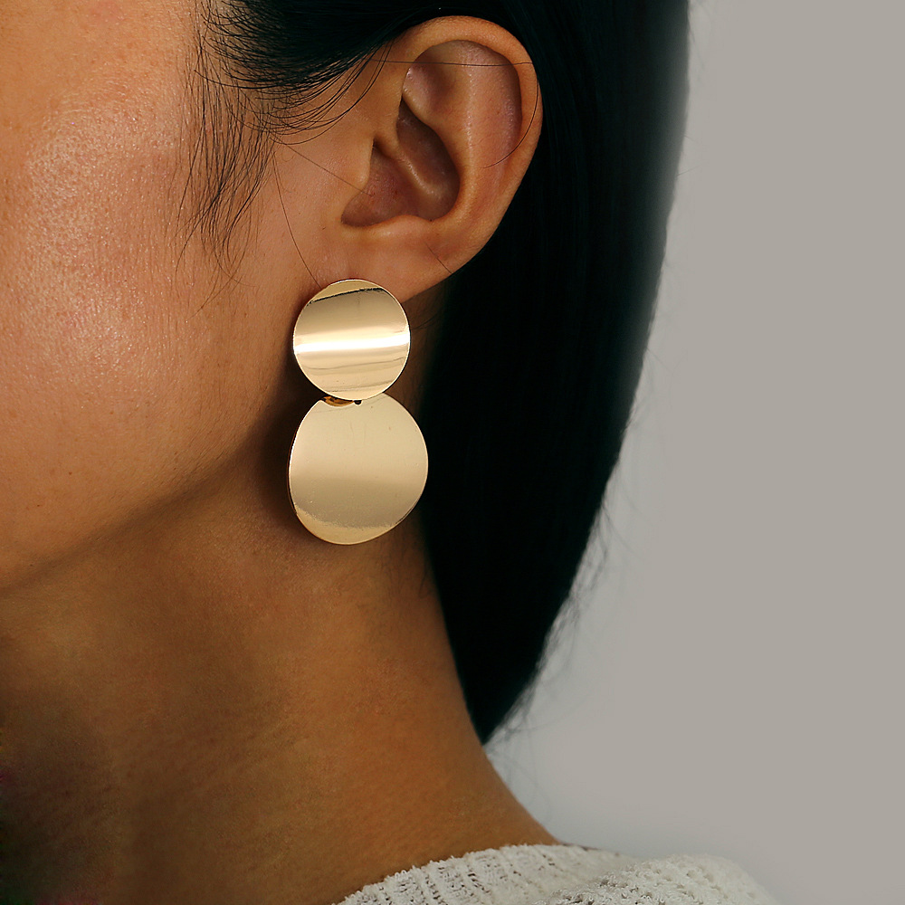 Han Zhishang Cross-border Personalized Ear jewelry Creative Simple Metal Elements Exaggerated Earrings Women's jewelry