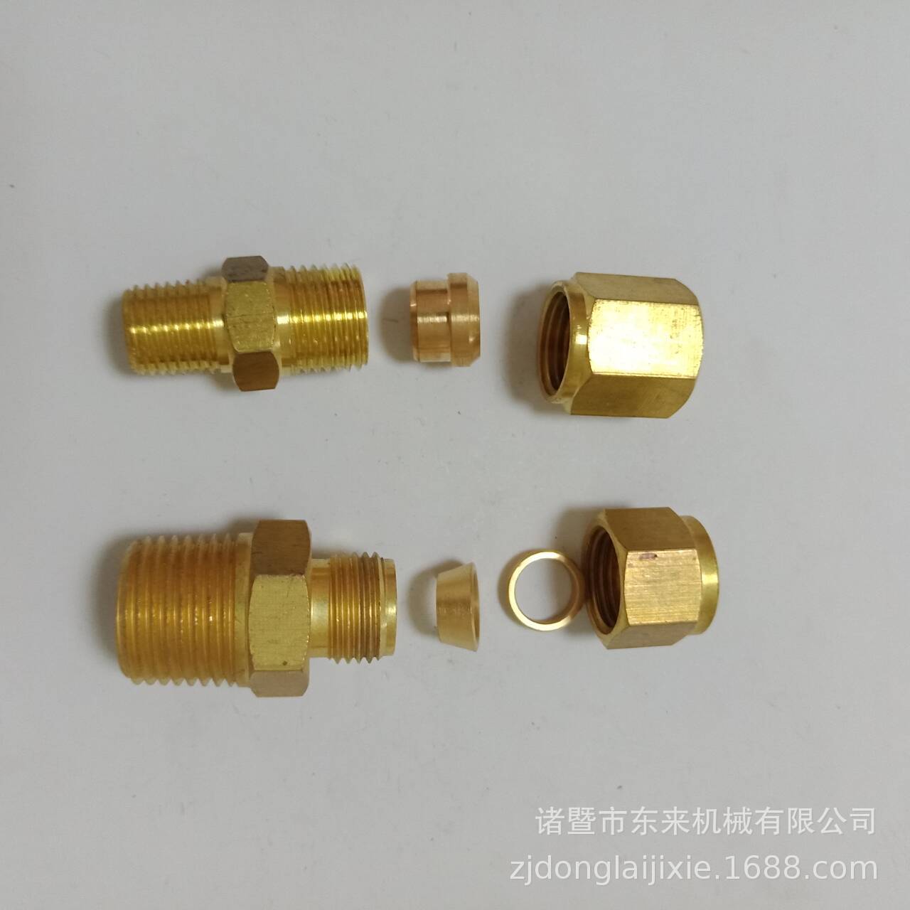 卡套接头 黄铜直通接头 铜单卡套接头 加厚双卡套液压油管接头