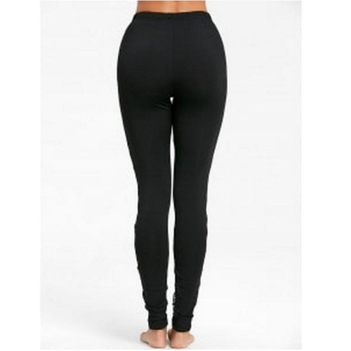 Wish Lace-Panelled Sexy Slim-Fit Sports Casual Yoga Base Cropped Sweatpants A5065