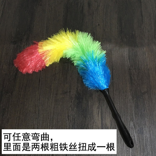 Wholesale household plastic feather duster dust duster car cleaning tool feather duster anti-static non-shedding dust brush