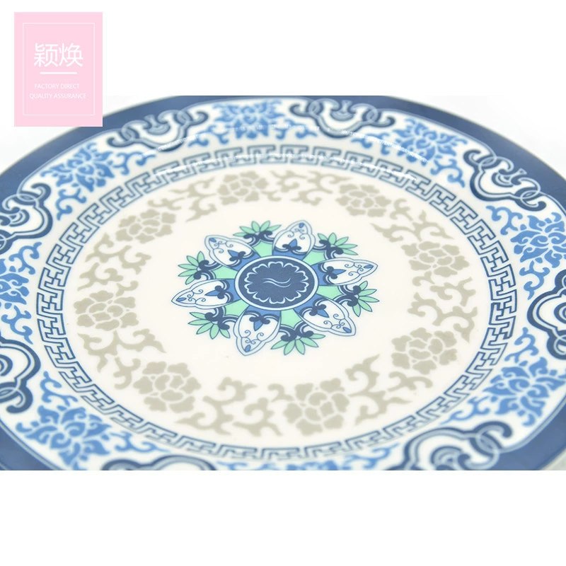Имитированная porcelain тарелка с плотной крышкой рисовая тарелка жареный рис диск бытовой круглый завтрак диск