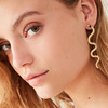 Metal retro long earrings, European style, punk style, Gothic