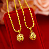 Gold -plated jewelry sand gold water droplet pendant gold plating ladies necklace hollow flower hydrangea necklace fights for multiple sources