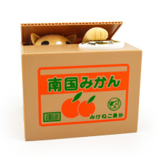 可爱创意偷钱猫储钱罐 小猫存钱罐 储蓄罐 抓钱吃钱猫 贪财猫礼物