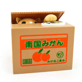 可爱创意偷钱猫储钱罐 小猫存钱罐 储蓄罐 抓钱吃钱猫 贪财猫礼物