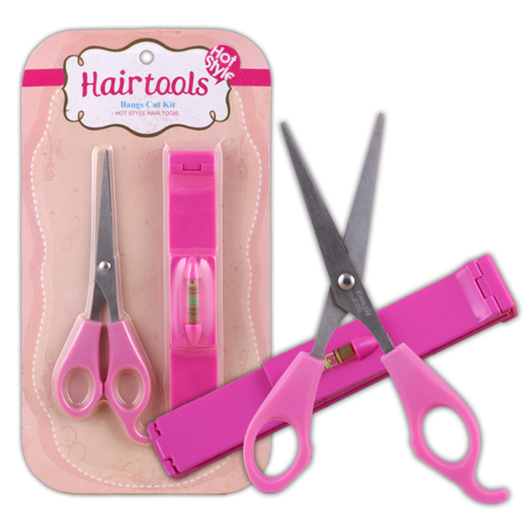 Set de tijeras para flequillo DIY, herramientas de peluquería, tijeras planas, ideal para uso en casa