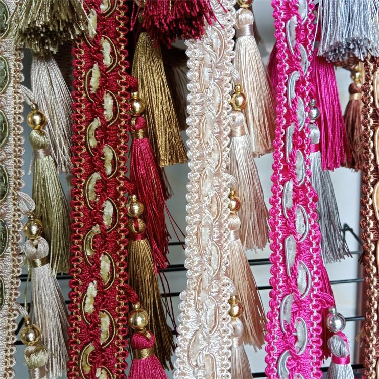装饰花边配件窗帘花边民族服饰花边辅料厂家批发 挂穗织带大全