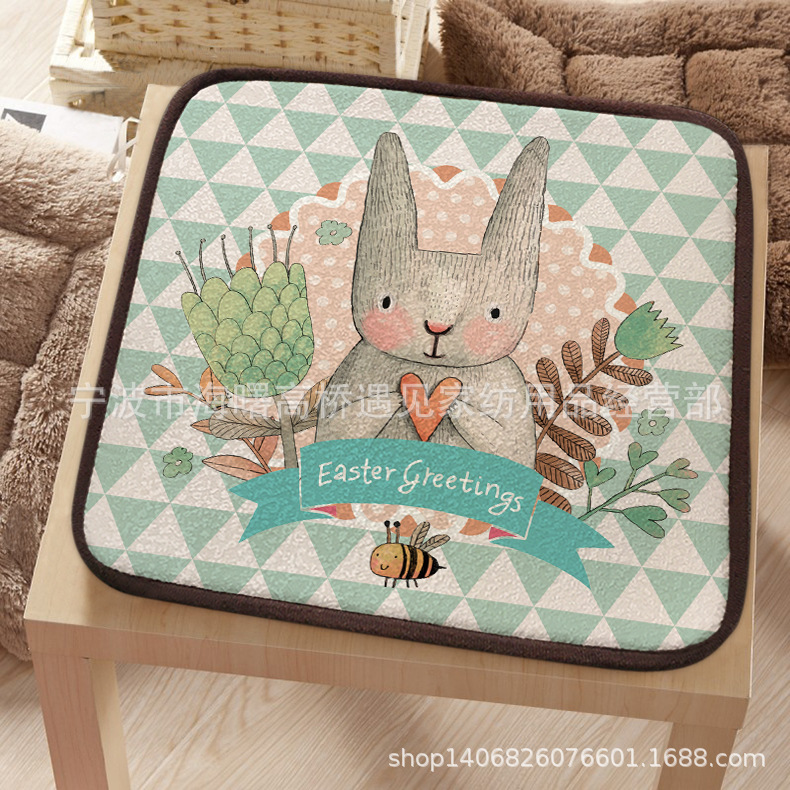 Синий шелковый кролик, подушка