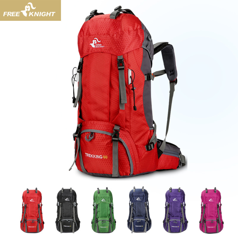 GRATIS KNIGHT 60L Mochila de senderismo Mochila de acampamiento de hombro Mochila de lluvia gratis