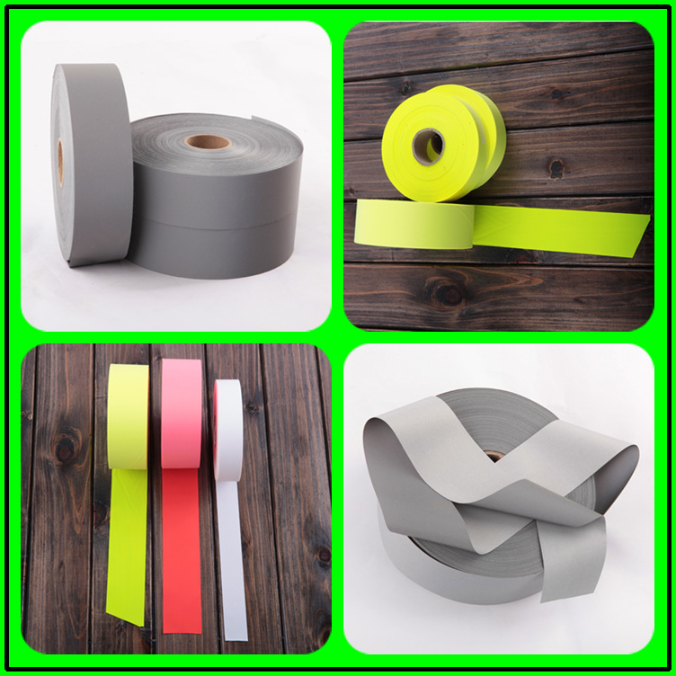 运动休闲鞋帽用高亮二类反光布银灰色反光带TC反光条服装反光材料