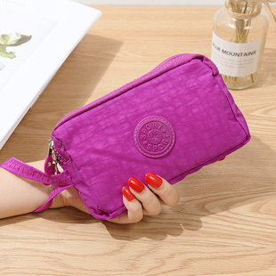 Cloth, wallet, long fashionable shoulder bag, capacious mobile phone with zipper, key bag, Korean style, wide screen