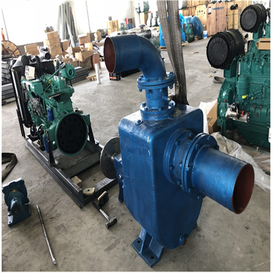 潍坊90KW柴油机水泵机组 农田灌溉消防用360吨大流量柴油水泵机组