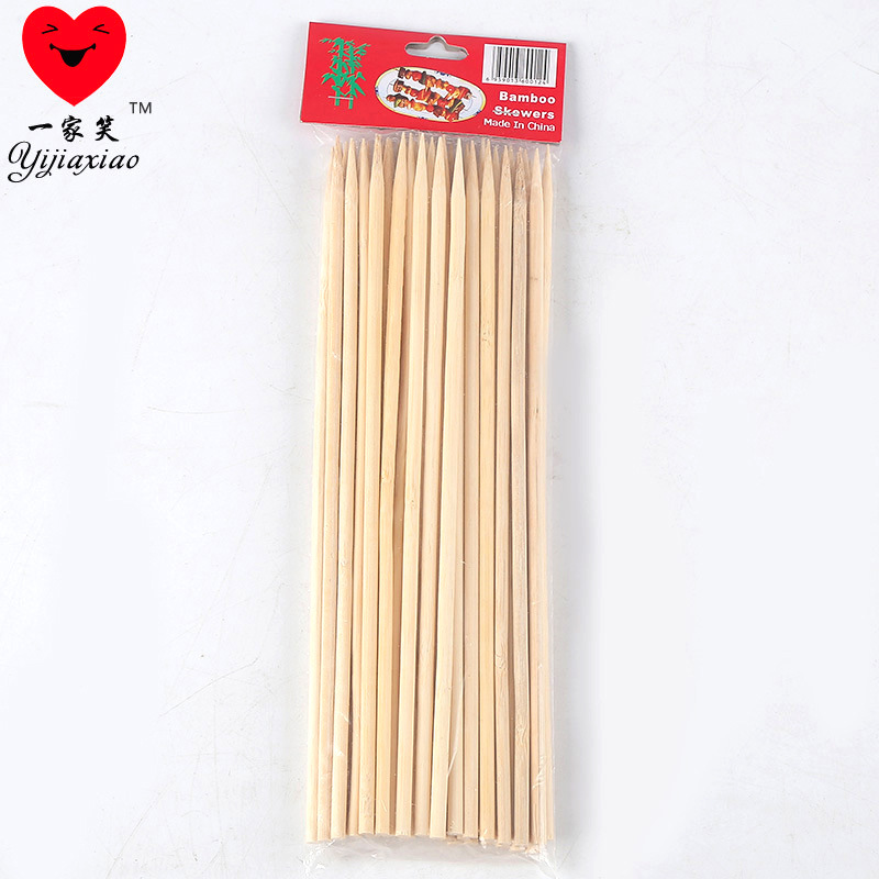 厂家供应 竹质烧烤签棉花糖竹签天然竹签一次性烧烤竹签批发
