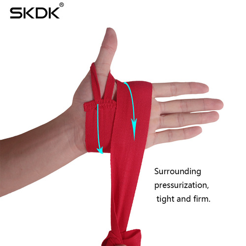 Pure cotton boxing bandage 2.5m Sanda Muay Thai fighting hand wrap sports sweat-absorbent hand strap to assist protective gear and hand guard