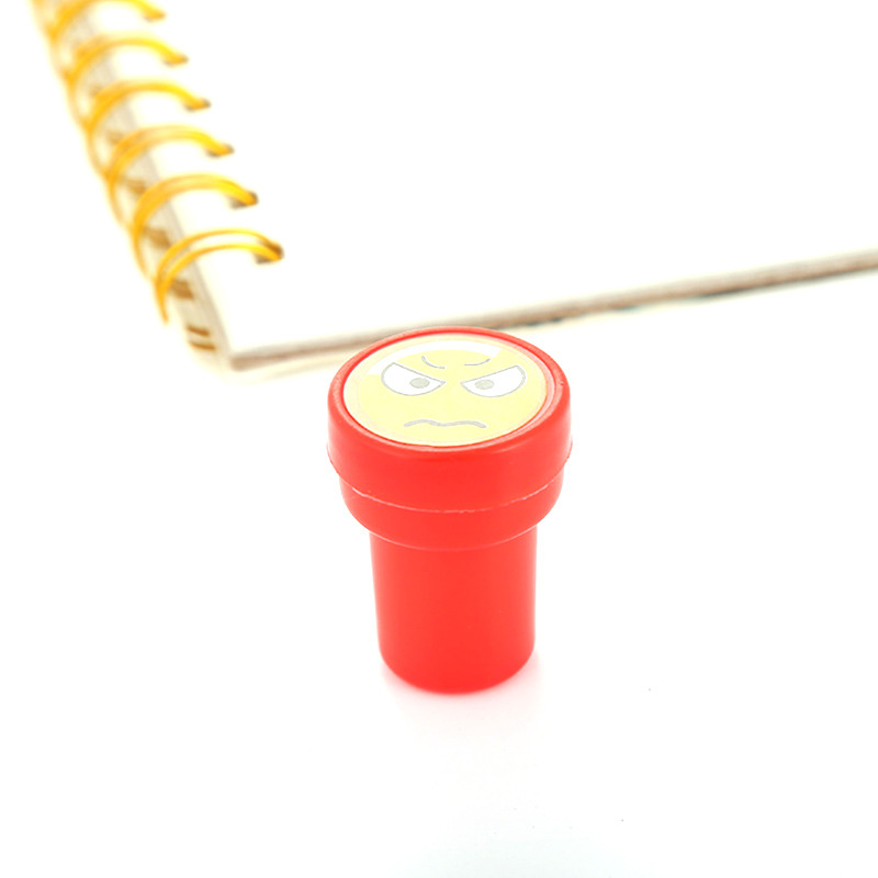 Mini sello de embalaje Emoticon Smiley Small Sello Set Juguetes para niños Sello de dibujos animados Set