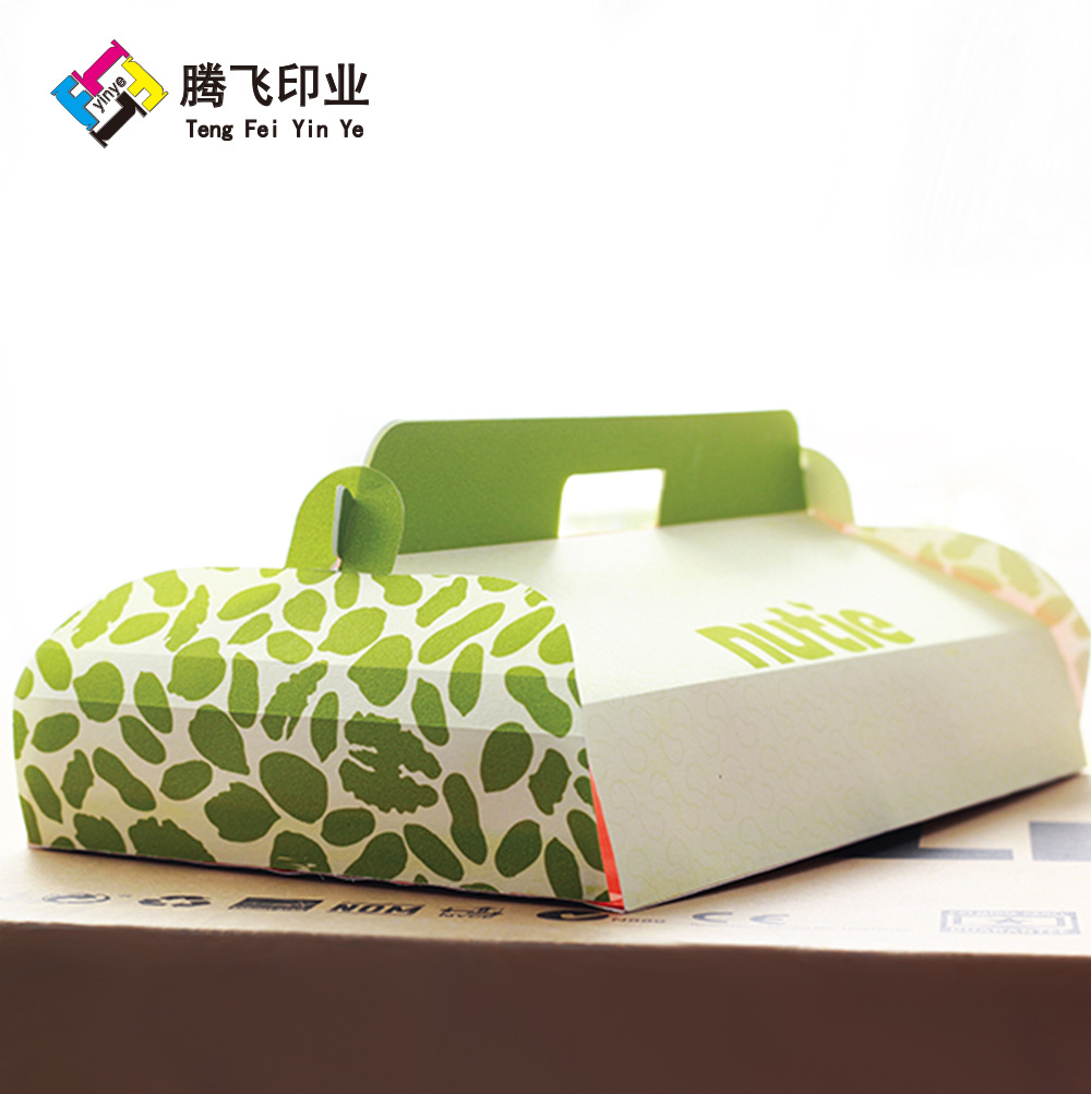 设计手提蛋糕盒 面包包装盒 白卡烘焙蛋糕包装盒