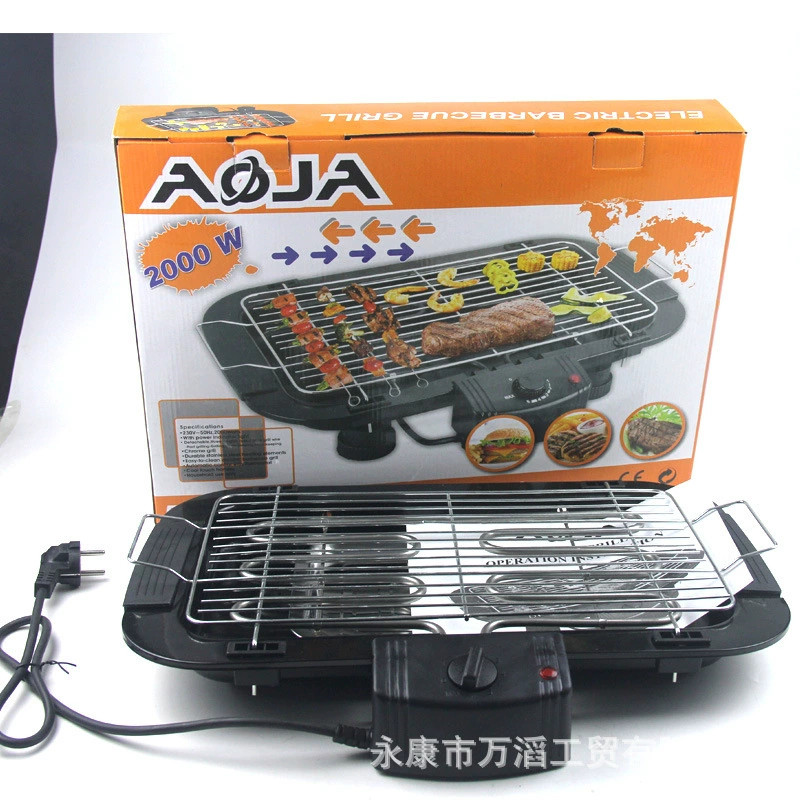 Многофункциональная электрическая духовка из нержавеющей стали, бездымный гриль для барбекю с автоматическим контролем температуры, корейский электрический гриль для домашнего использования