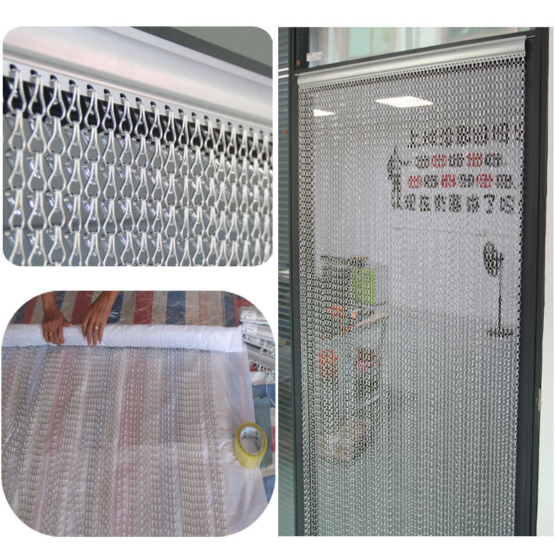 Metal decorative wire mesh curtain aluminum double hook chain curtain metal hanging curtain decorative mesh cross-border supply Metal decorative wire mesh curtain aluminum double hook chain curtain metal hanging curtain decorative mesh cross-border supply