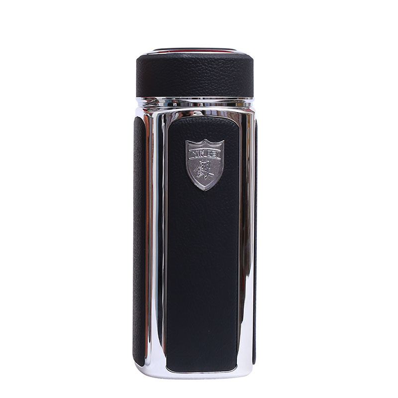 革の銀のコップのs999の純銀の保健の杯のメーカーの卸売りは字の贈り物の銀の杯のビジネスの二重の保温のコップを彫ります