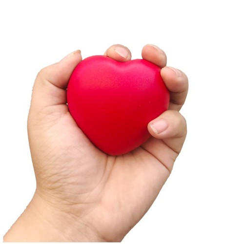 Heart-shaped PU rehabilitation grip ball grip trainer, rehabilitation equipment finger strength training
