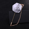 Golden suit, brooch lapel pin suitable for men and women, long chain