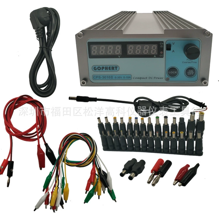 Регулируемый источник питания постоянного тока gophert Ge Hui CPS-3010II Регулируемый источник питания постоянного тока 30 В 10 А, бесшумный