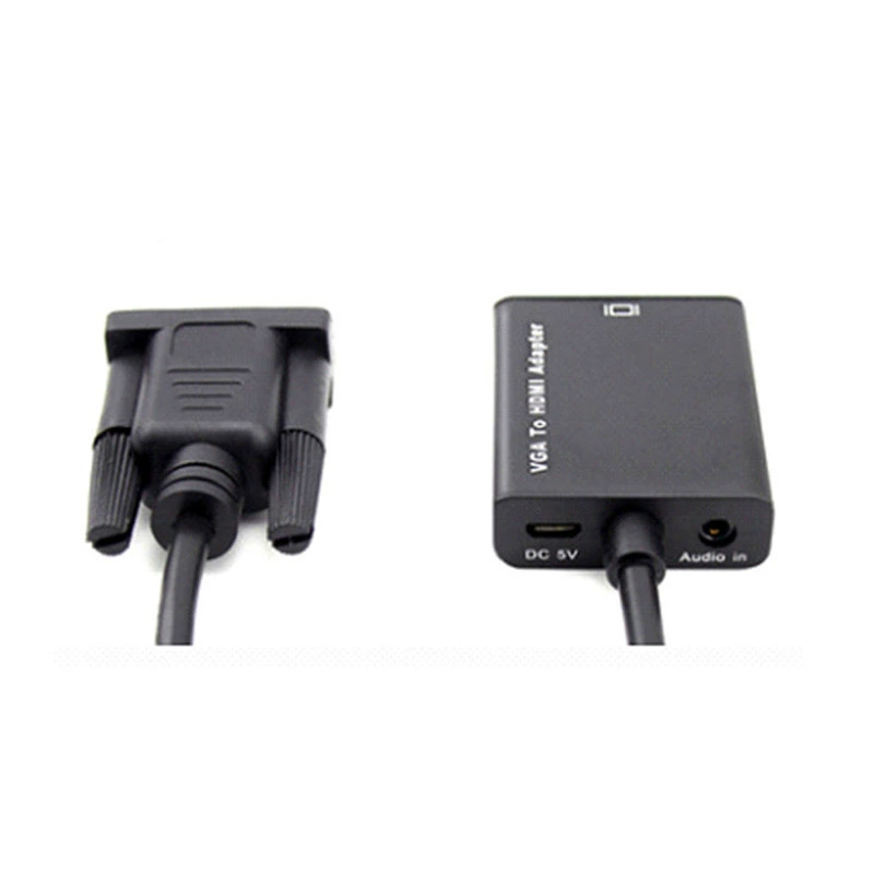 Кабель конвертер VGA в HDMI, адаптер для компьютера к телевизору с аудио, VGA→HDMI конвертер