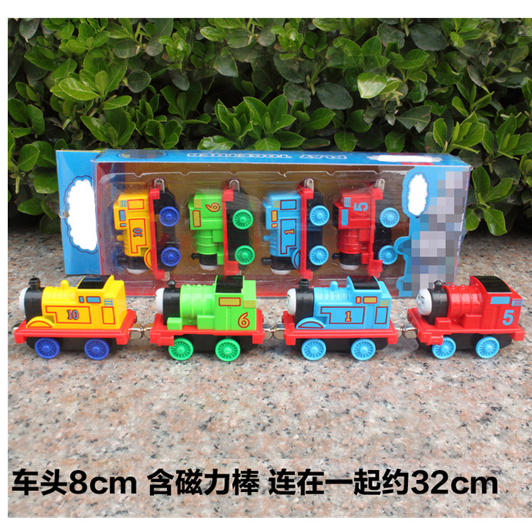 high quality strong magnetic alloy locomotive children's toys magnetic train 4 6 8 suit gift box batch