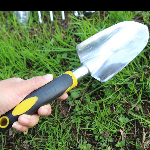Wholesale gardening garden tool set garden shovel shovel magnesium aluminum alloy silicone two-color handle four-piece set