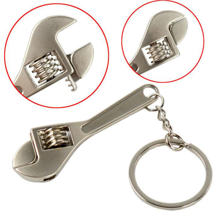 Metal llave ajustable llavero mini herramienta de simulación llavero creativo publicidad promoción regalo pequeño regalo