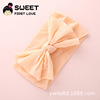 Cute fashionable children's soft nylon headband, hair accessory with bow, 35 colors, European style