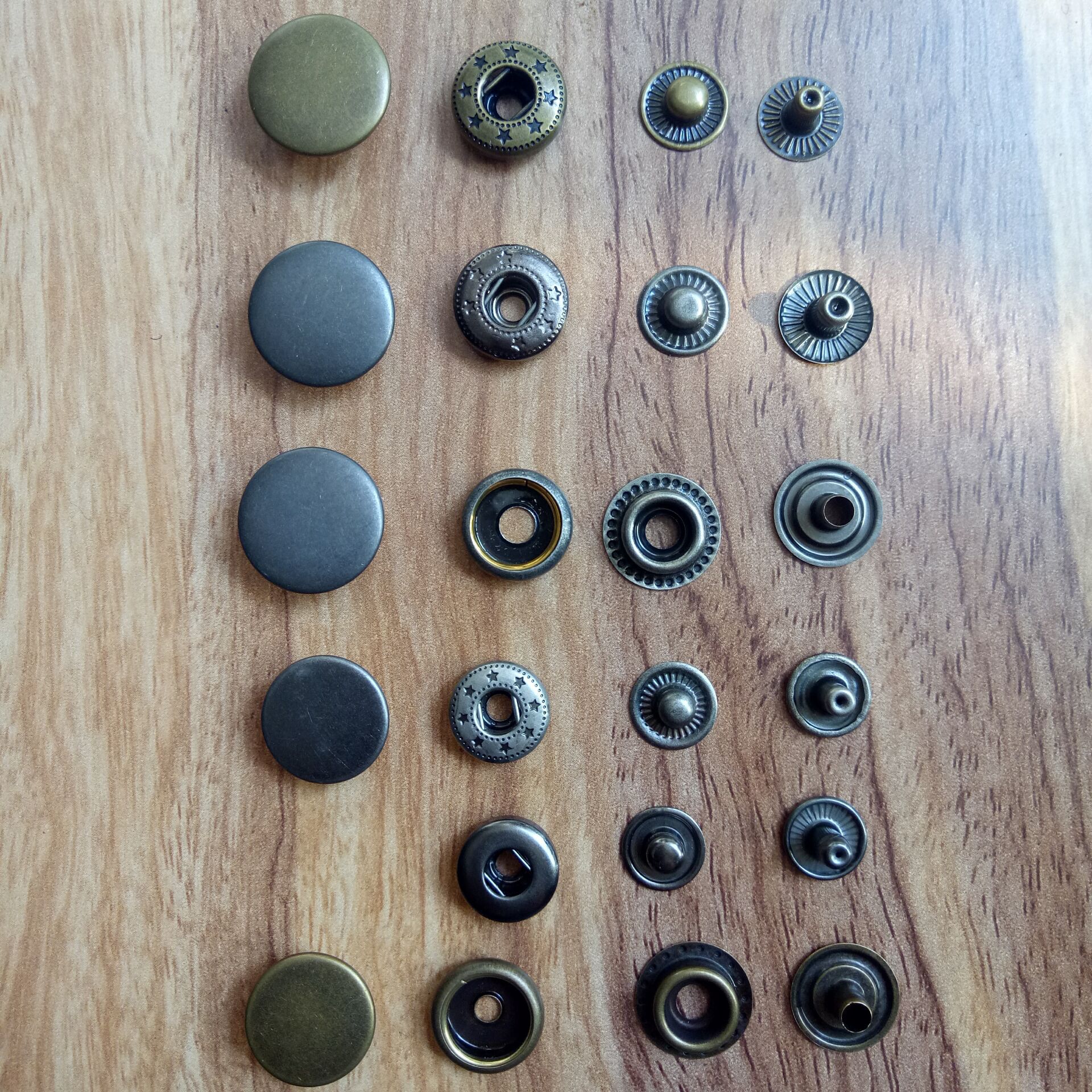 纺织辅料铜材质四合扣633831201203款式齐全