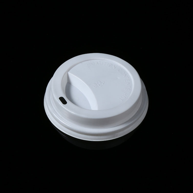 供应PS咖啡盖 一次性白色塑料盖 奶茶开口杯盖咖啡纸杯PS塑料杯盖
