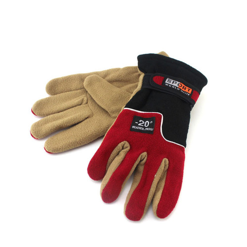 Wholesale fleece polar fleece full finger gloves motorcycle warm gloves cycling long finger gloves bicycle gloves
