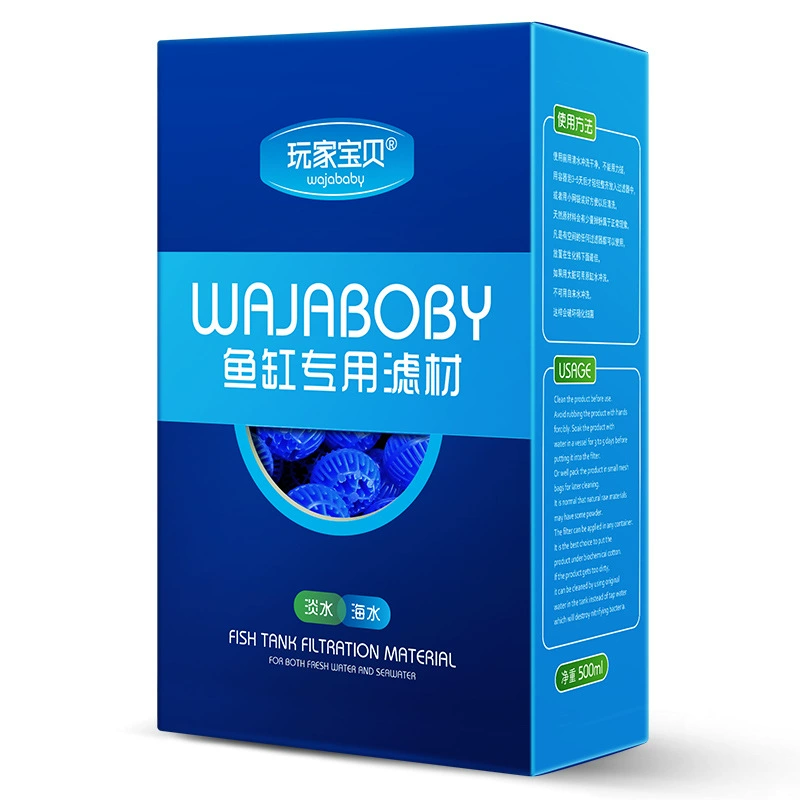 Упакованный биологический фильтрационный материал (Wajaboby), 500 мл, прочная биологическая фильтрация