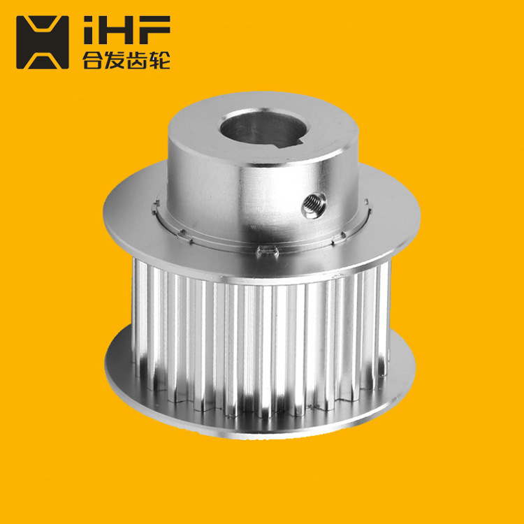 专业加工5M铝制圆弧齿线切割同步轮 高精度同步皮带轮批发