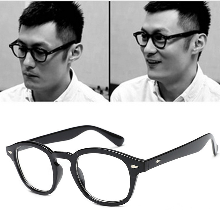 Yu Wenle Same Style Glasses Men's Retro Art Glasses Frame Frame Fashionable Matching Glasses Frame Rice Nail Round Frame Small Frame European and American