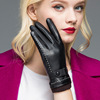 Gloves, demi-season warm fashionable set