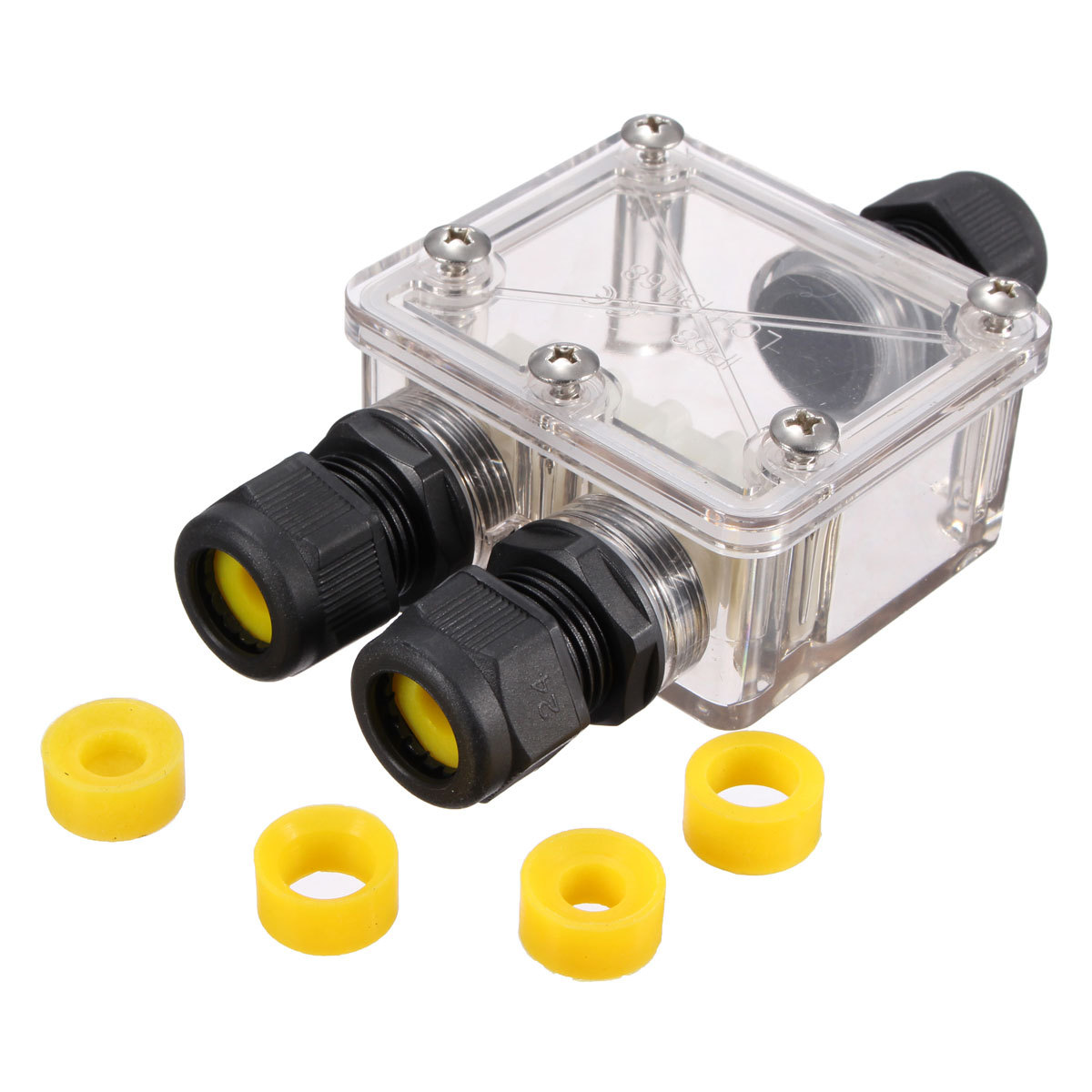 UV透明防水盒 户外防水接线盒防水接头抗控制盒 水底灯接线盒一进