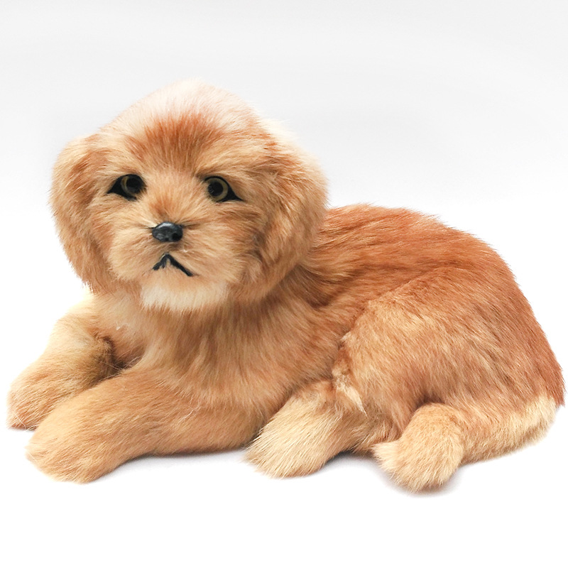 Modello realistico di cane Golden Retriever, decorazione per la casa._voghion.com