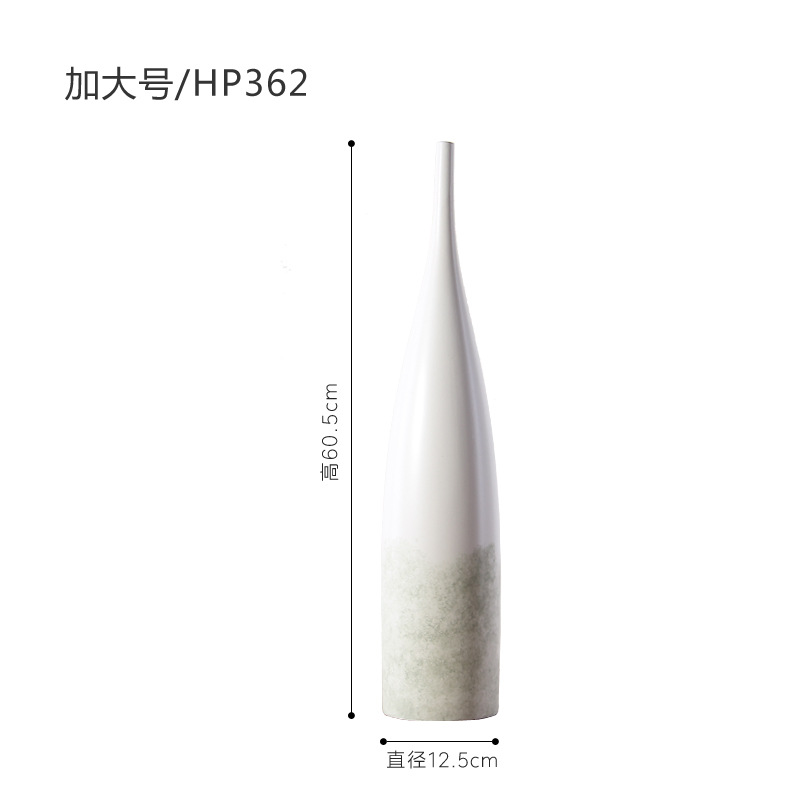 Moderno florero de cerámica decoración simple sala de estar habitación modelo nórdico decoración suave tamaño del hogar flor seca al por mayor