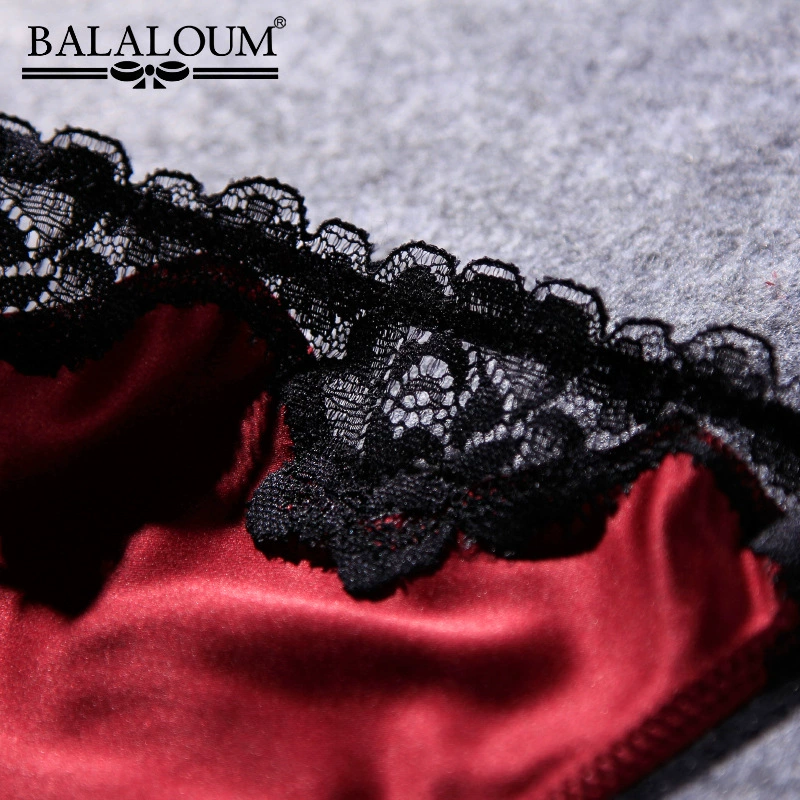 Laceless Ladies Panties (Balaloum), Satin Front with Lace Trim, Sizes S–XL