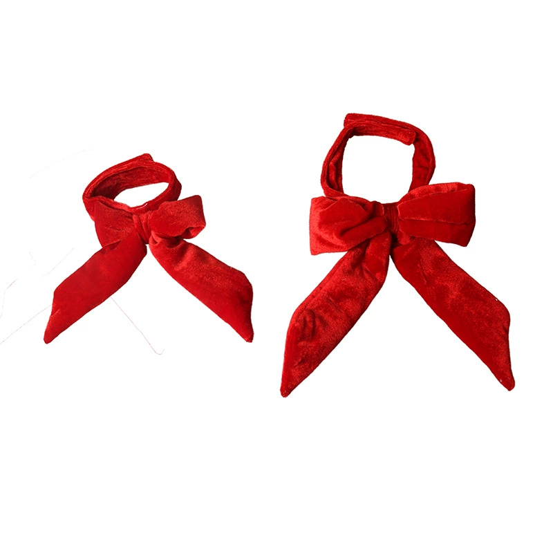 Кошечка Китти Рождественские принадлежности Винтажный галстук-бабочка для собак Праздничная фланель большой бант украшения для домашних животных