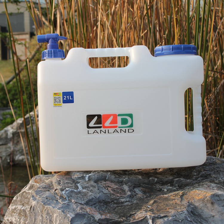 LAN LAND 21 L户外饮用水四方水桶 车载储水桶  PE加厚装水