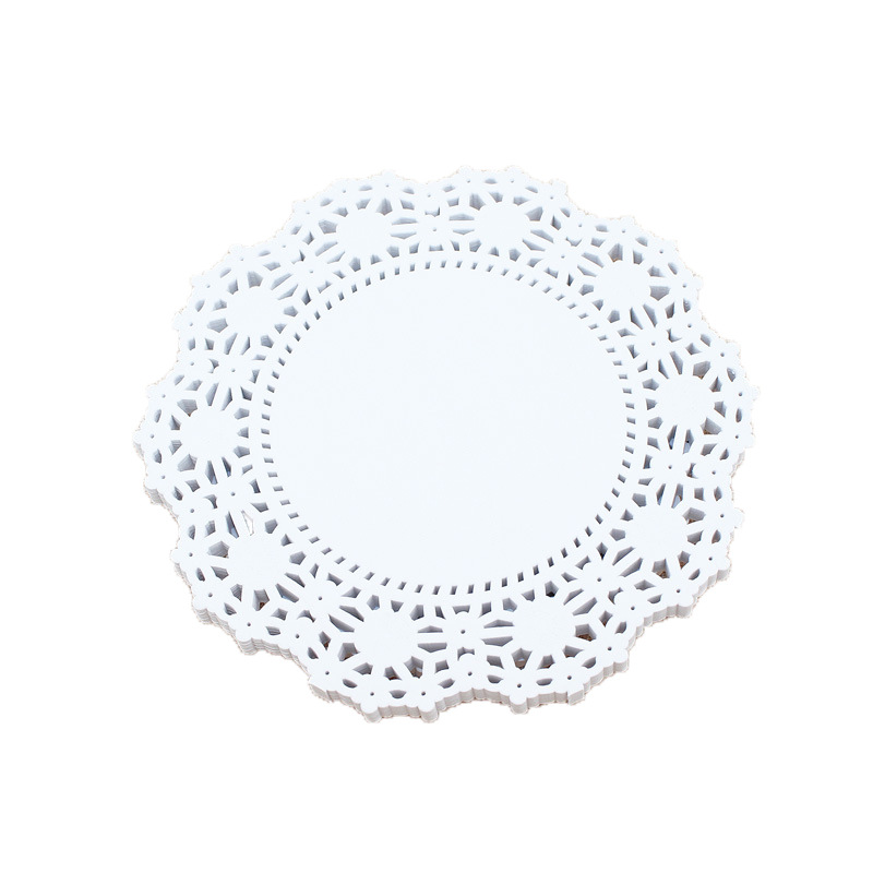 4,5 5,5 6,5 almohadilla de papel de Flor de 8,5 pulgadas almohadilla de vajilla redonda almohadilla de papel de pastel almohadilla de papel de encaje 100 hojas