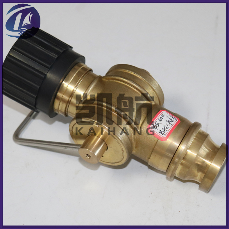 英式三段水枪船用消防DN40/50/65铜水枪皮龙喷雾水枪