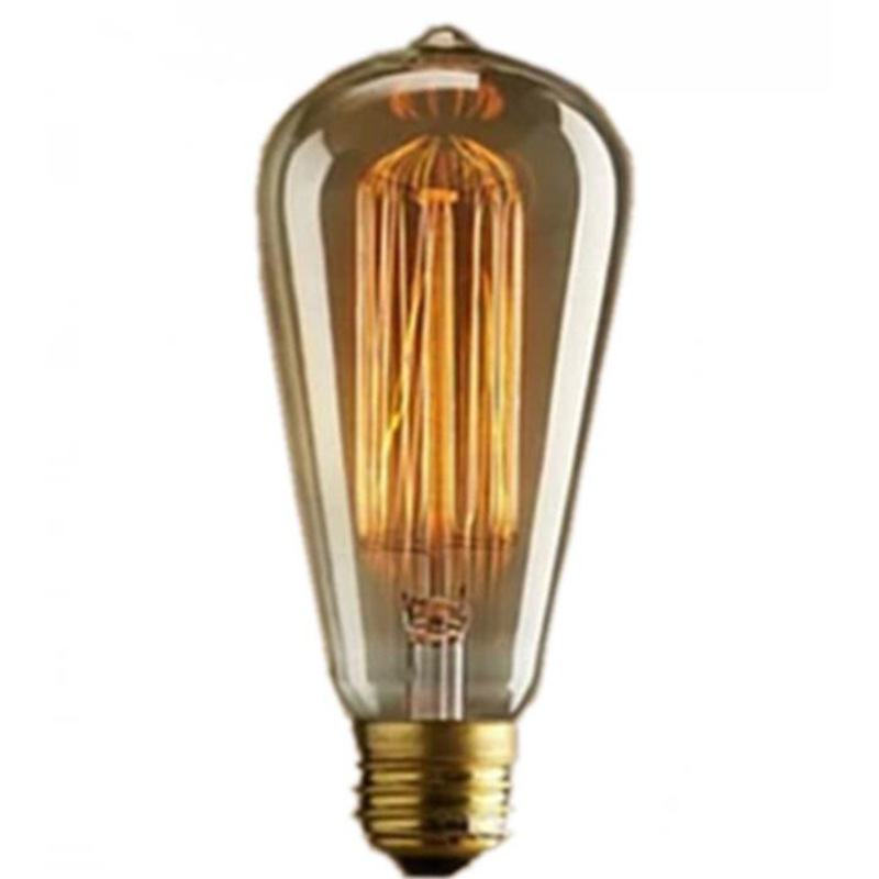 E27E14 Vintage Imitation Tungsten Silk Creative Decoration Edison Light Bulb Restaurant Bar ST64 Light Source G80 Ball Light Bulb