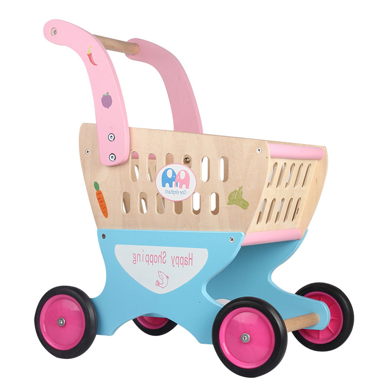 Niños y niñas jugar casa carrito de compras juguete gran simulación supermercado carro bebé traje carrito de compras